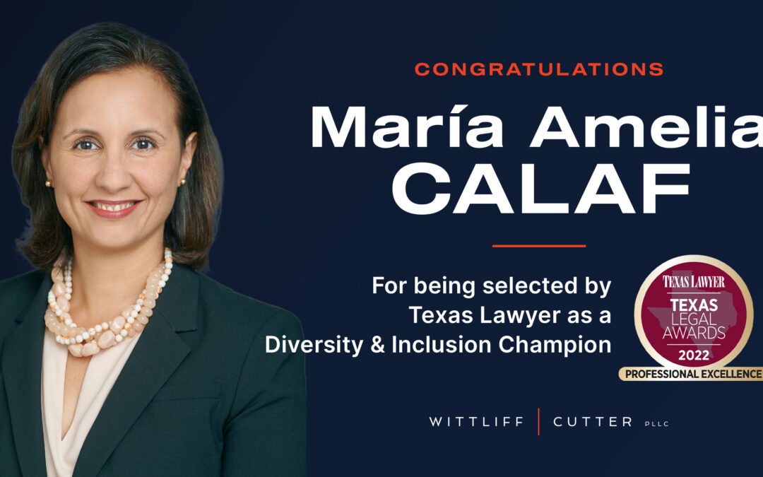 Texas Lawyer Names María Amelia Calaf Diversity and Inclusion Champion